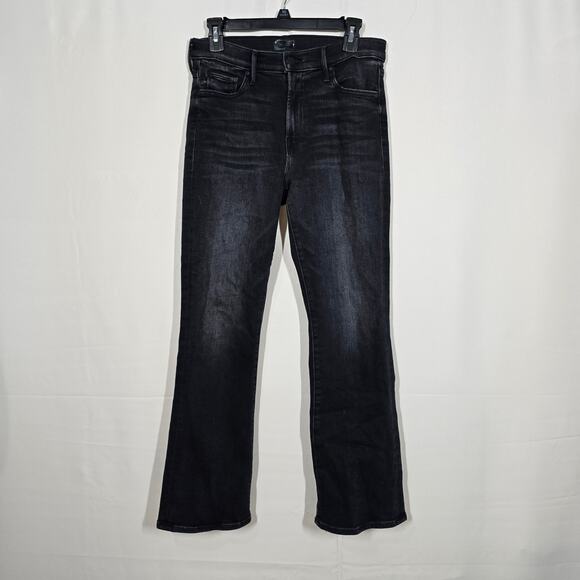 Mother The Outsider Flood Mid-Rise Jeans in Not today Satan Black Size 28 - Picture 1 of 7